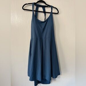 Halara Softlyzero Airy Backless Twisted Active Dress  Easy Peezy Blue 2X NWT